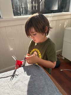 Jules Sewing Napkins