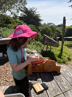 Oliver Processing Wool At Slide Ranch